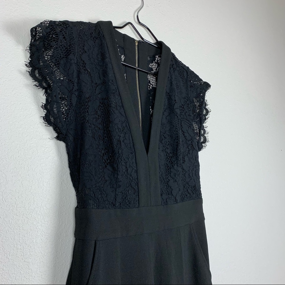 Bebe Black Lace Jumpsuit